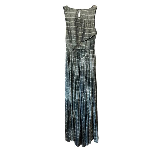 Revolve Anthropologie Neuw Shibori Gray Tie Dye Back Cutout Maxi Dress - Picture 5 of 8